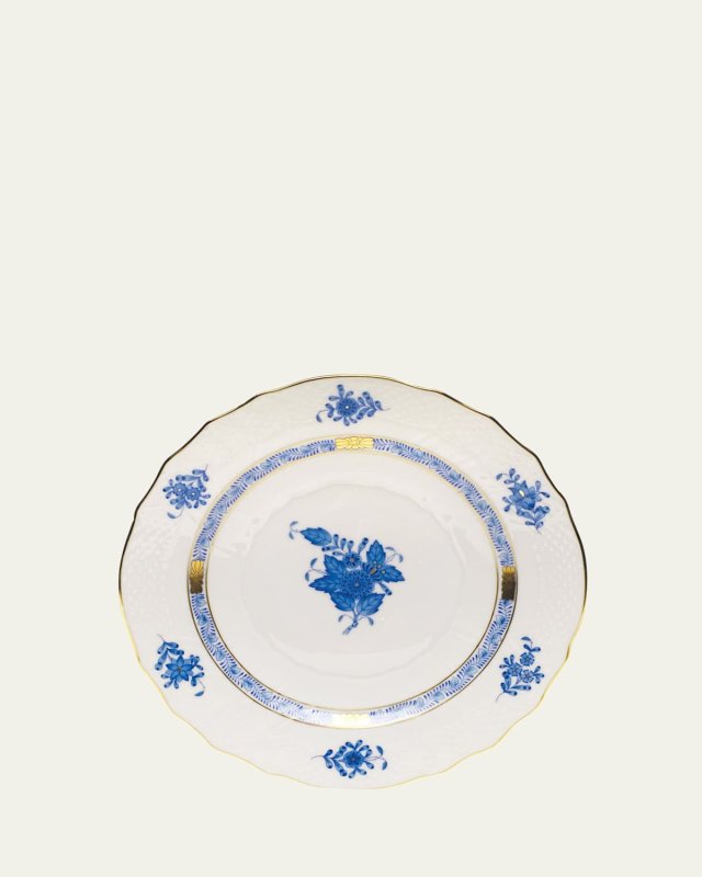 Blue Chinese Bouquet Salad Plate
